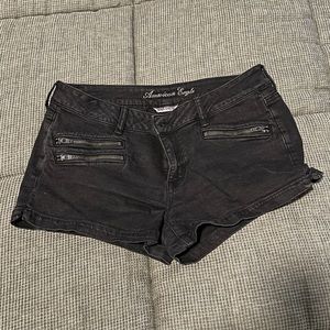 American Eagle Super Stretch Black Zippered Shorts Size 12